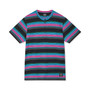 Men's Brandon Neon Light Striped Short-Sleeve Henley Shirt