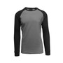 Men's Long Sleeve Thermal Shirt with Contrast Raglan Trim on Sleeves