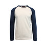 Men's Long Sleeve Thermal Shirt with Contrast Raglan Trim on Sleeves