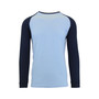 Men's Long Sleeve Thermal Shirt with Contrast Raglan Trim on Sleeves