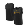 Men's Black Pittsburgh Pirates Dual Logo Performance Tri-Blend Tank Top