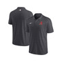 Men's Heather Charcoal Arizona Diamondbacks Authentic Collection Victory Striped Performance Polo Shirt
