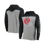 Men's '47 Heathered Gray Atlanta Falcons Franklin Wooster Throwback Long Sleeve Hoodie T-shirt