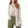 Women's Tie-Front Long-Sleeve Cardigan