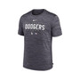 Men's Heather Charcoal Los Angeles Dodgers Authentic Collection Velocity Performance Practice T-shirt