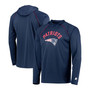 Men's Navy New England Patriots Raglan Long Sleeve Hoodie T-shirt