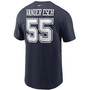 Men's Leighton Vander Esch Navy Dallas Cowboys Name and Number T-shirt