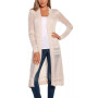 Pointelle-Stitch Duster Cardigan
