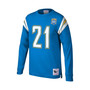 Men's Ladainian Tomlinson Powder Blue San Diego Chargers 2009 Retired Player Name and Number Long Sleeve T-shirt