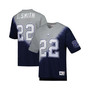 Men's Emmitt Smith Navy, Gray Dallas Cowboys Retired Player Name and Number Diagonal Tie-Dye V-Neck T-shirt