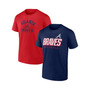 Men's Branded Navy,Red Atlanta Braves Player Pack T-shirt Combo Set