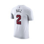 Men's Lonzo Ball White Chicago Bulls 2022/23 City Edition Name and Number T-shirt