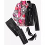 Monica Faux Leather Moto Jacket