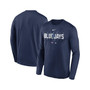 Men's Navy Toronto Blue Jays Authentic Collection Team Logo Legend Performance Long Sleeve T-shirt
