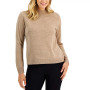 Petite Mock Neck Zip-Back Sweater, Created for Macy's