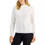 Petite Mock Neck Zip-Back Sweater, Created for Macy's