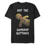 Shrek Men's Gingerbread Man Gumdrop Buttons Short Sleeve T-Shirt