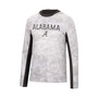 Men's White Alabama Crimson Tide Mossy Oak SPF 50 Performance Long Sleeve Hoodie T-shirt