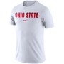 Men's White Ohio State Buckeyes Essential Wordmark T-shirt