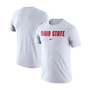 Men's White Ohio State Buckeyes Essential Wordmark T-shirt
