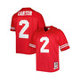 Men's Cris Carter Scarlet Ohio State Buckeyes Authentic Jersey