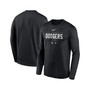 Men's Black Los Angeles Dodgers Authentic Collection Team Logo Legend Performance Long Sleeve T-shirt