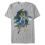 Nintendo Men's Legend of Zelda Breath of The Wind Links Jump Shot Short Sleeve T-Shirt