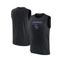 Men's Black Colorado Rockies Knockout Stack Exceed Muscle Tank Top