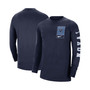 Men's Navy Villanova Wildcats Seasonal Max90 2-Hit Long Sleeve T-shirt