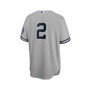 Men's Derek Jeter Gray New York Yankees 2020 Hall of Fame Induction Replica Jersey
