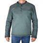 Men's Fleece Lined Rib Henley T-shirt