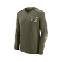 Men's Olive Atlanta Falcons 2021 Salute To Service Henley Long Sleeve Thermal Top