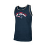 Men's Heathered Navy New England Patriots Ringer Tri-Blend Tank Top