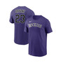Men's Kris Bryant Purple Colorado Rockies Player Name & Number T-shirt