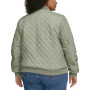 Plus Size Quilted Bomber Jacket