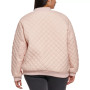 Plus Size Quilted Bomber Jacket