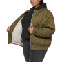 Plus Size Quilted Bomber Jacket