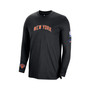 Men's Black New York Knicks 2022/23 City Edition Pregame Warmup Long Sleeve Shooting Shirt