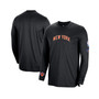 Men's Black New York Knicks 2022/23 City Edition Pregame Warmup Long Sleeve Shooting Shirt