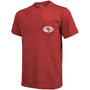 San Francisco 49Ers Tri-Blend Pocket T-shirt - Scarlet