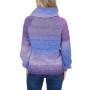 Women's Ombre Cowl Neck Sweater
