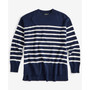 Women's 100% Cashmere Striped Drop-Hem Sweater, Created for Macy's