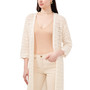 Women's Cotton Crochet Long Open Cardigan