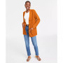 Women's Oversized Long Patch Pocket Cardigan, Created for Macy's