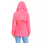 Women's Short Anorak with Hooded Bib Jacket