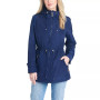 Women's Short Anorak with Hooded Bib Jacket