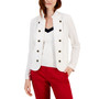 Women's Solid-Color Button-Front Band Jacket