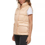 Women's Lined Zippered Mock-Neck Puffer Vest