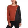 Women's Snap Detail Pullover Sweater