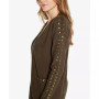 Black Label Women's Embellished Open-Front Cardigan